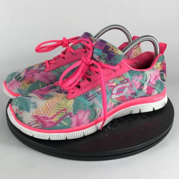 Skechers Shoes - Skechers Flex Appeal Floral Bloom Pink Running Shoes 12061 Women’s Size 10
